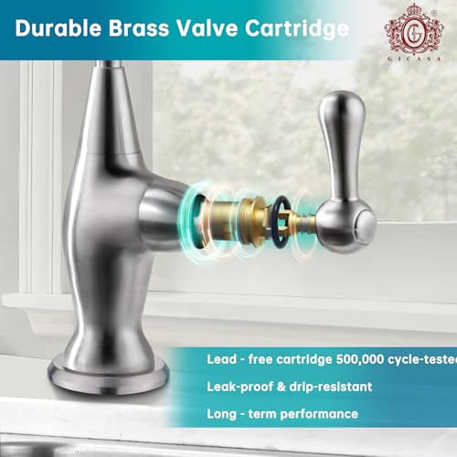 Image of Sink Water Filter Faucet, Stainless Steel, Brushed Nickel