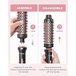 Wavytalk Thermal Brush, 1 1/2 inch Heated Round Brush with Detachable Head, Velvet Pouch and Dual Voltage for Travel, Easy to Create Blowout Look, Rose Gold - Image 5