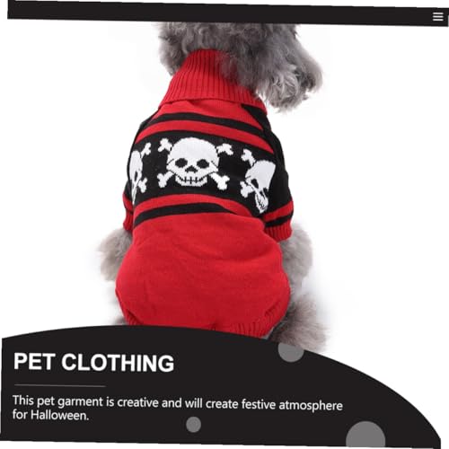 Disfraz Halloween Suéter Calavera para Perros Talla L miniatura 4