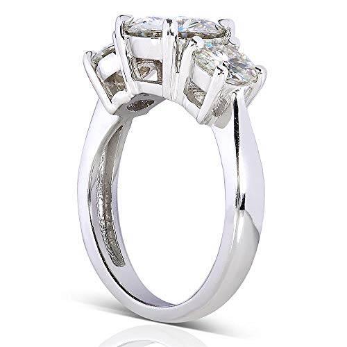 Kobelli Round-cut Moissanite Three-Stone Engagement Ring 2 1/2 CTW 14k White or Yellow Gold3