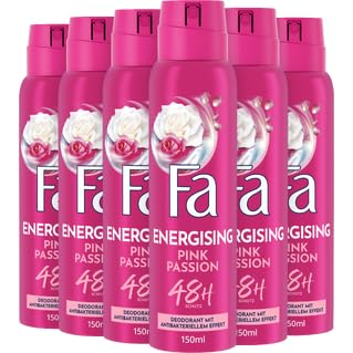 FA Pink Passion - Desodorante en spray (6 unidades, 150 ml, 6 unidades de 150 ml)