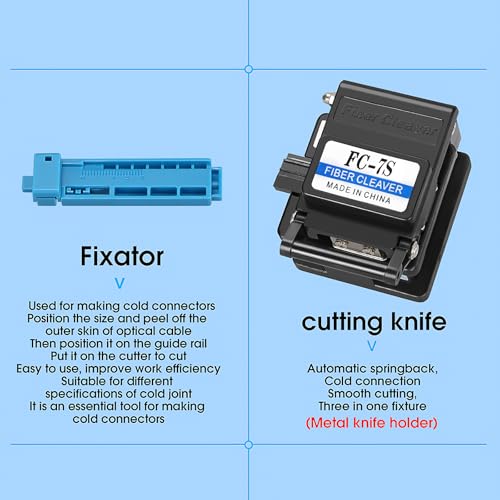Image of Fiber optic tool kit 10 in 1 FTTH tool set cold joint Fiber optic Termination Kit with 7S Optical Fiber Cleaver M7 OPM -70~+10dbm (BSL）