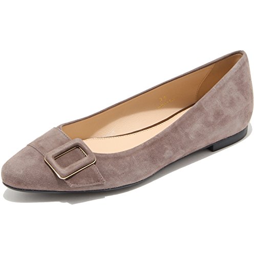 Tod's ballerine en cuir de luxe tortora 9272I et semelle gomma exclusive