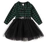 Little Baby Girl Black and White Dress Buffalo Plaid Tutu Skirt Party Princess Formal Outfit Clothes