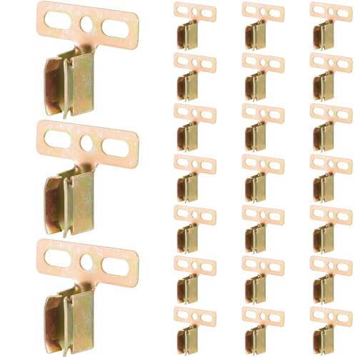 Image of Hicarer 24 Pcs Steel Shutter Clips for Vinyl Shutters, Hidden Installation Window Fasteners, Exterior Shutter Hardware Accessories