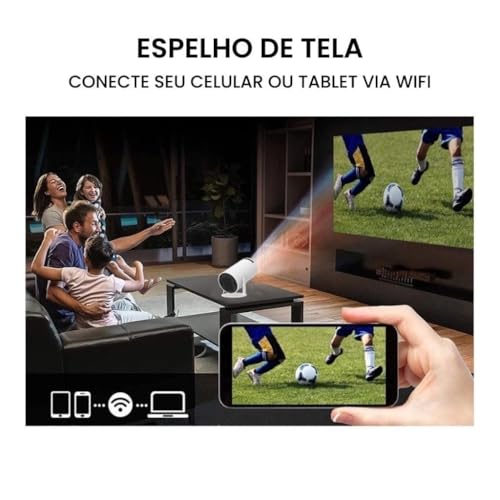 Image of Mini Portable Projector 5G WiFi 6 Bluetooth 5.0 Android 11 | 4K 1080P Full HD Support LED Projector 8000 Lumens | Home Theater Projector for Mobile Laptop | 130 Inch Display Compact Projector
