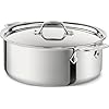   All-Clad-D3-3-Ply-Stainless-Steel-Stockpot-6-Quart-Induction-Oven-Broiler-Safe-600F-Pots-and-Pans-Cookware-Silver