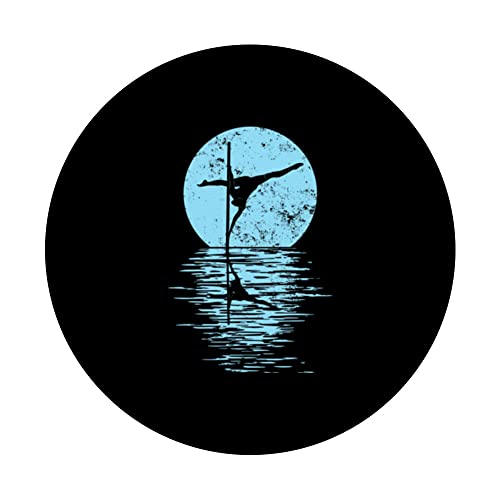 Poledance Dancer, Pole Dancing, Poledancing Pole Dance PopSockets Swappable PopGrip, Black - Image 3