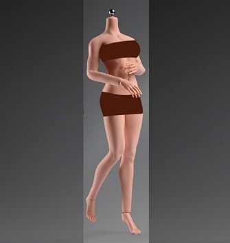 TOYBARJAPAN YIMEI YM508 1/6 Scale Action Figure, With Menstrual Body, Middle Bust, Platinum Silicone, Beautiful Female Body Seamless Body Head, Clothes and Shoes Not Included Normal Skin
