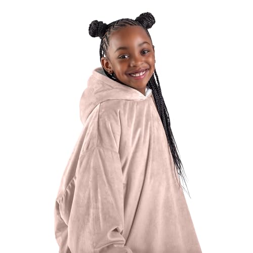 Image of Bare Home Wearable Blanket Hoodie - Soft Plush Sherpa - Warm and Cozy - Oversized Wearable Blanket