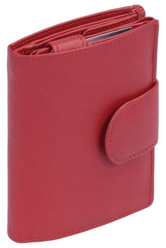 LEAS Damesportemonnee en herenportemonnee met buitengrendel in staand formaat echt leer, rood speciale editie Leer, rood - Image 5