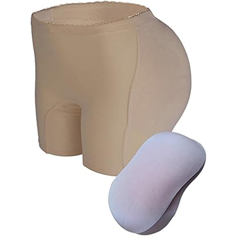 Metelam Butt and Hip Enhancer Booty Booster Boyshort Removable Pads Padded Panty (Beige, Medium) Cover