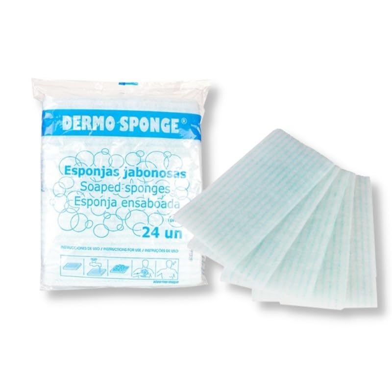 JMEDIS Dermo Sponge Esponjas Jabonosas, 5 Paquetes, 120 Unidades, 24 Esponjas por Paquete