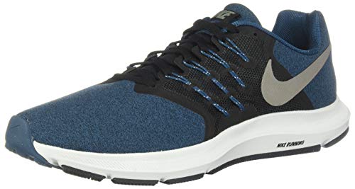 Nike Men's Run Swift Sneaker, Black/Metallic Pewter - Blue Force, 6.5 Regular US