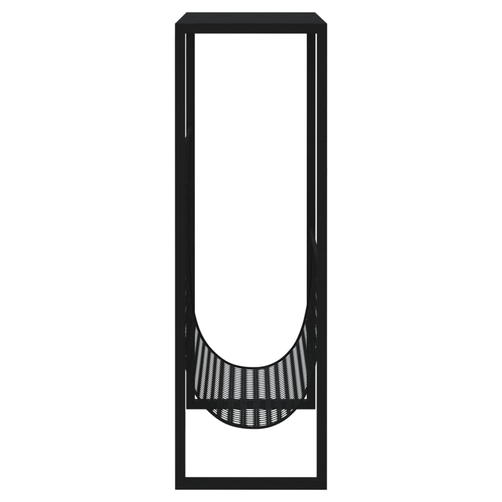 Stalowy stojak na czasopisma czarny 35x15x45 cm | Trwały organizer na książki, organizer na biurko, dekoracyjny blat stołu