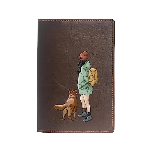 Image of The Messy Corner Unisex Vegan Leather Passport Cover | Classy & Stylish Printed Travel Case | (Dark Brown, Backpacker)