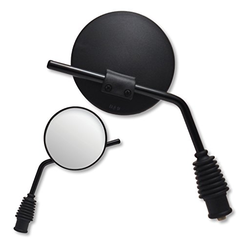 Ken Sean 970510 Black Universal Dual Sport Motorcycle Mirror, Lens Size: 4