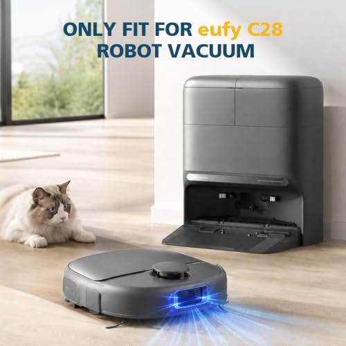 Image of C28 Accessories for Eufy C28 Robot Vacuum | Replacement Parts Include Dual Main Roller Brushes, 2*Mopping Rollers, 6*Side Brushes, 4*HEPA Filters, 6*Dust Bags