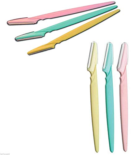 10pc Twinkle Womens Eyebrow Shaver Razor Trimmer FACIAL HAIR & BIKINI AREA (comes in green, pink, yellow)