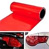 12 by 48 Inches Self Adhesive Headlight, Tail Lights, Fog Lights Tint Vinyl Film with Tools (Red) #2