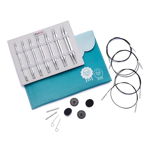 Kit de Agulhas Circulares Intercambiáveis para Tricô - Nova Cubics Deluxe - 12370 - Knitpro
