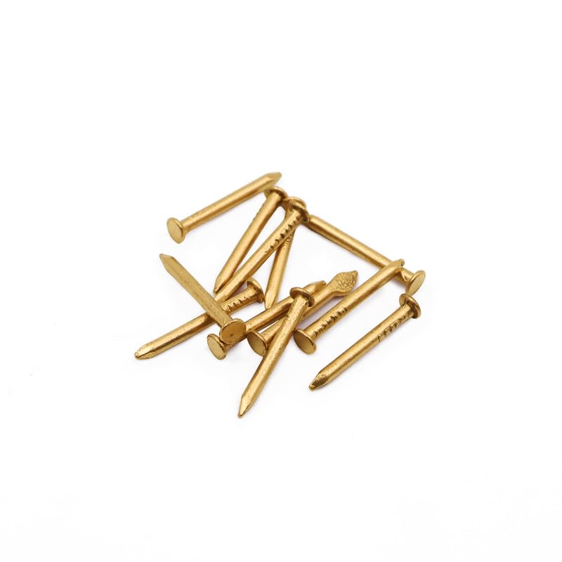 ROLIMOLI Brass Nails | Pital ki keel for ghar ki shanti & Protect Against Negative Energies & Vastu and Keep Evil Away (Size : 2.5cm | Weight : 25gm Approxe | Pack of 21)-image-2