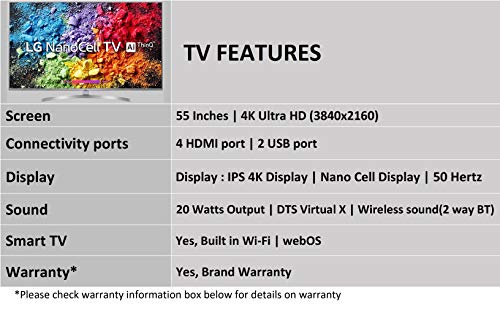 Image of LG 139 cm (55 Inches) 4K Ultra HD Smart LED TV 55UK7500PTA (Silver) (2018 model)