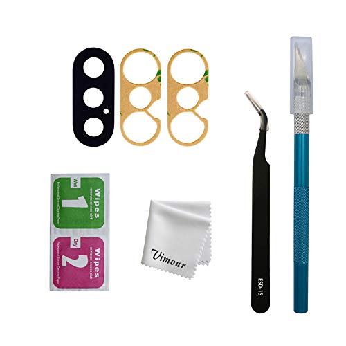 Vimour Back Rear Camera Glass Lens Replacement with Adhesive and Repair Toolkit for iPhone X 5.8 inches