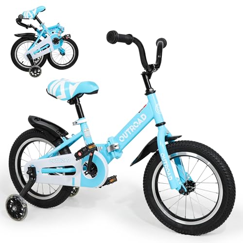 MarKnig 14 Inch Folding Kids Bike for 3-5 yrs Old...