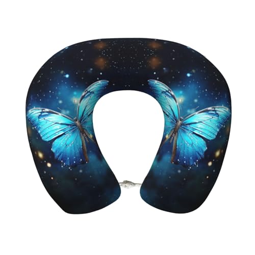 Almohada viscoelástica cervical negra de viaje miniatura 1