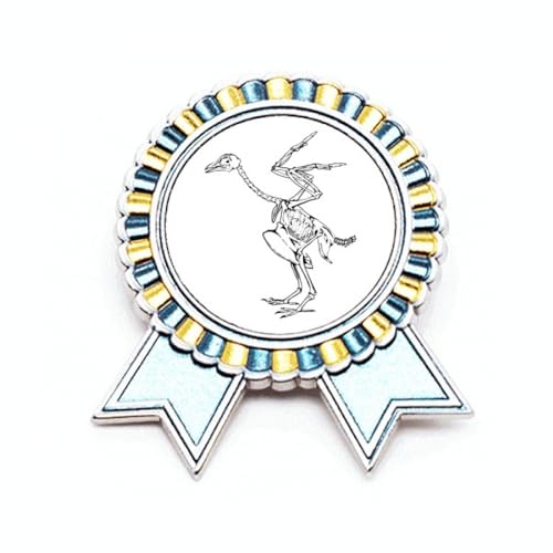 Pin's squelette autruche badge broche médaille métal taille M