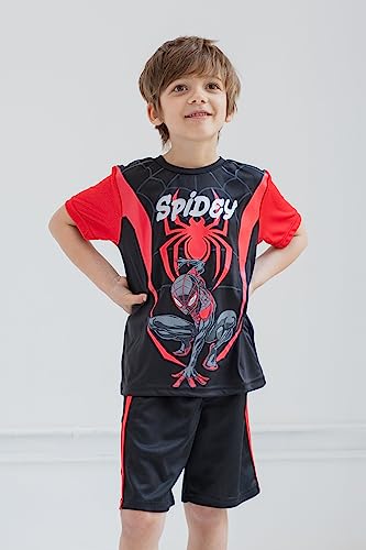 Image of Marvel Cosplay Athletic 2-Piece T-Shirt and Shorts Set Toddler to Big Kid