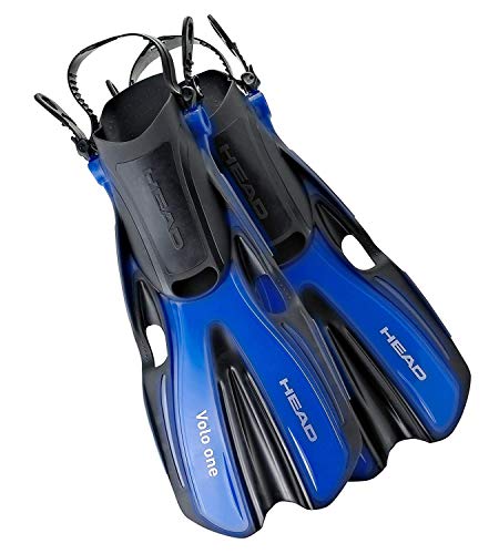 HEAD Mares Volo One Adjustable Snorkeling Fins, Blue, Medium/Large
