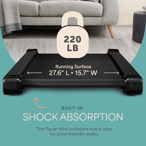 Lifepro Smallest Portable 30in Small Mini Walking Pad Treadmill Installation Free, Adjustable Incline, Under Desk Work Compact Treadmills for Home/Office - Max Load 220Lbs & Speed 3MPH