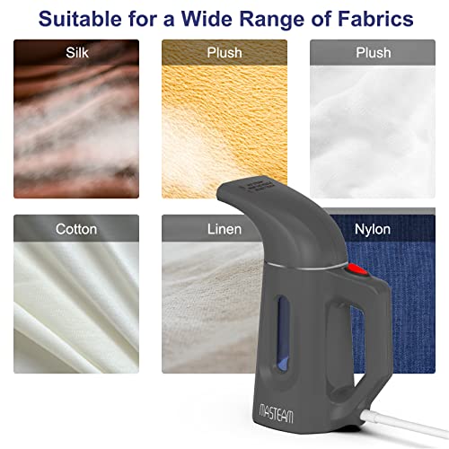 Masteam Steamer For Clothes Wrinkle Removes, Portable Handheld Garment Steamer, Clothes Steamer, Hat Steamer For Home And Travel With Automatic Shut-Off Safety Protection,180Ml (Grey) #TOP3