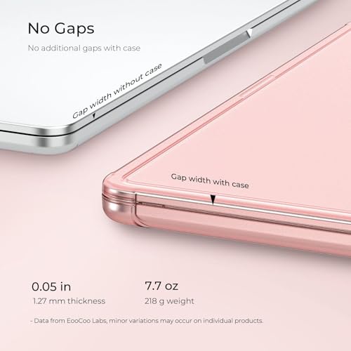 Image of EooCoo Compatible for MacBook Air 13 inch Case M5 M4 M3 M2 2026 2025-2022, Crack-resistant Corners, True-to-Device Matte Texture,Hard Shell Laptop Cover for Mac Air 13.6 inch A3449 A3240 A3113 A2681, Pink