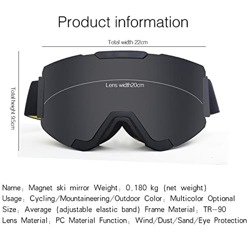 BATLAM Lunettes de Ski Anti-buée Haute définition Lunettes de motoneige d'hiver Sports de Plein air Lunettes de Ski de Patinage (Couleur : E, Taille : Taille Unique) (E One Size)
