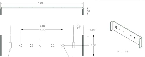 Miniatura 4 de Soporte de montaje para buzón de correo libre de óxido, aluminio, grande (se adapta a buzones con un piso de 8 pulgadas de ancho)