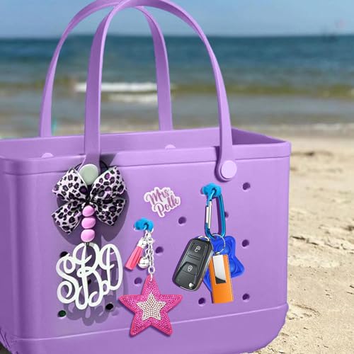 Image of Mity rain Key Holder for Bogg Bag, Accessories for Bogg Bags Original X Large, Insert Charm Carabiner Keychain for Beach Bag