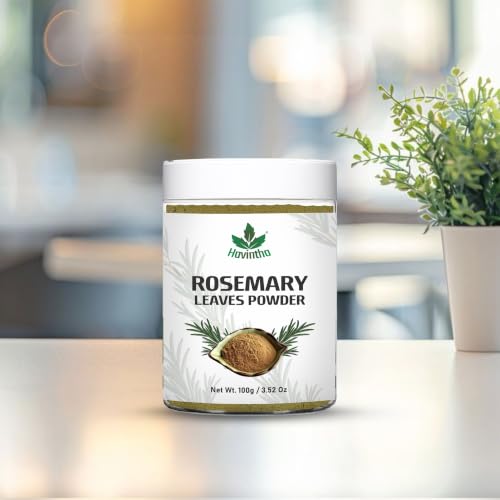 Image of Havintha Natural Rosemary Dried Leaves Powder - 100% Pure & Natural Herb for Hair Growth - 100 gm | Made from premium-quality dried rosemary leaves, finely ground with no added chemicals