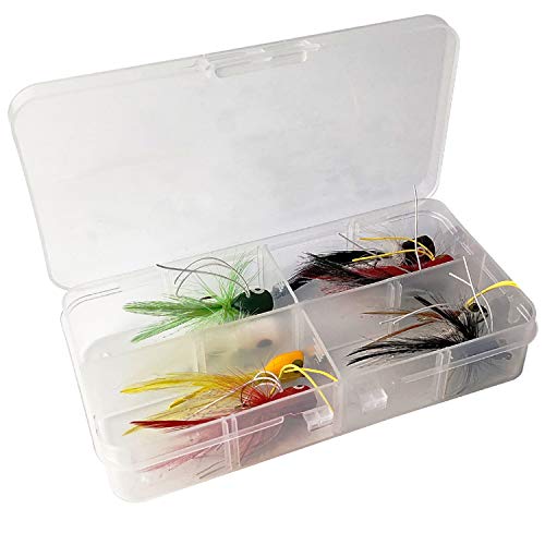 Aventik EUPHENG Super Realistic Flies Bass Popper Fly Dry Fly Fishing Flies Kit, Trout Streamer Fly Poppers (10PC Combo B)