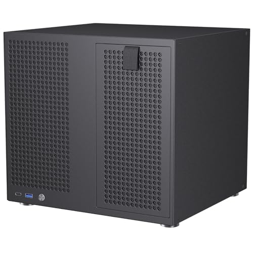 Image of 8 Bay NAS Case, Support MATX ITX Motherboard & ATX PSU, SATA & SAS HDD Compatible, 8x3.5 Hot-Swap + 2x2.5 SSD, Dual-Chamber NAS PC Case Support 4 Fans Mounting, Black