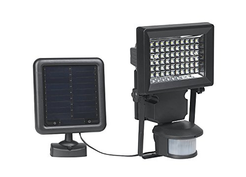 Duracell SL002BDU Luz solar para exteriores, luz LED de seguridad para jardín con sensor de movimiento, metal con acabado negro, extra brillante, 400 lúmenes