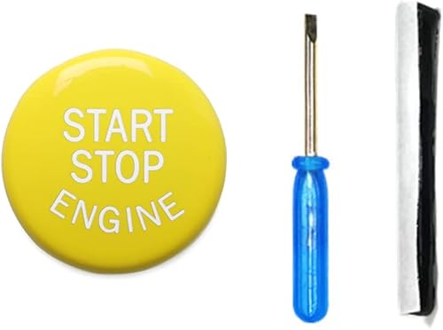 Miniatura 6 de GZYF 1 pcs Yellow Start Push Button Cover Trim for BMW E Chassis 1 3 5 Series X1 X3 X5 X6 Z4