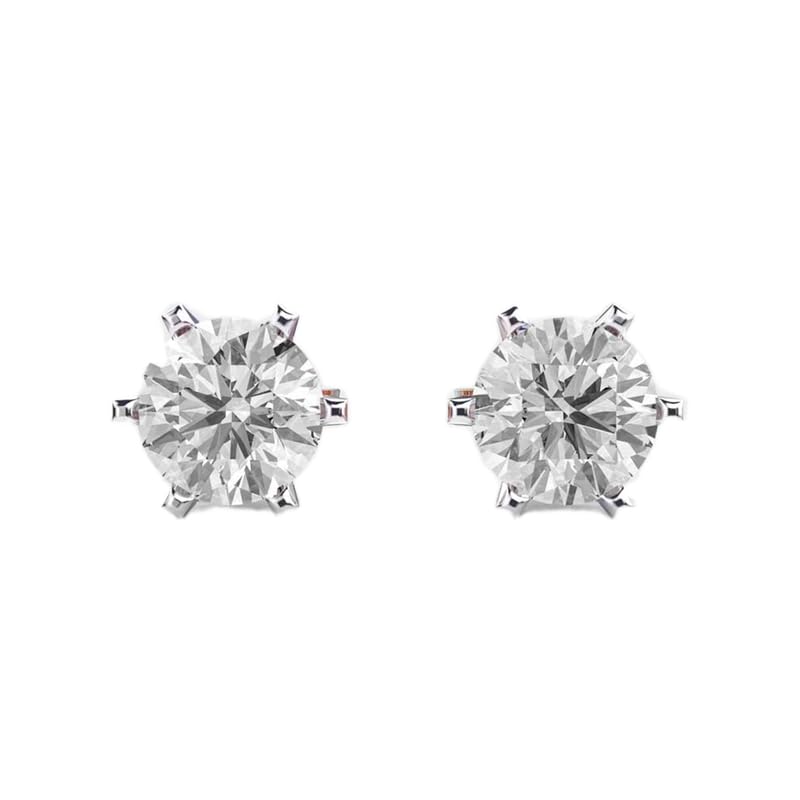 Clous d'oreilles solitaires en argent et or, le cadeau idéal pour femme