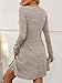 AUTOMET Womens Sweater Dresses 2026 Winter Long Sleeve Fall Fashion Outfits V Neck A-Line Flowy Mini Cute Casual Dress Comfy Work Spring Clothes Coffee Grey M