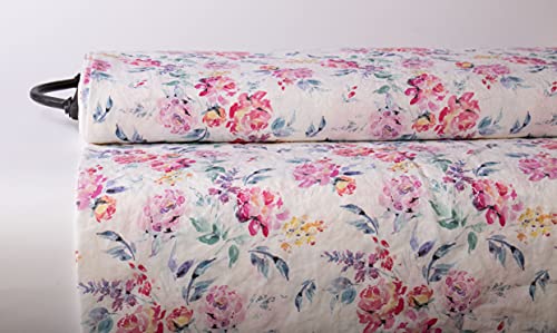 Linenbuy The Yard M2-0158-0103 - Tessuto prelavato con stampa digitale, peso medio, 1 m