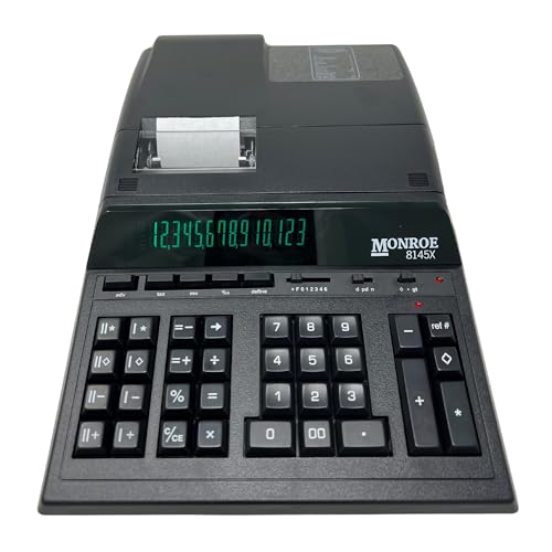 Monroe 8145X 14-Digit Printing Calculator with Large Display for Big Budgets