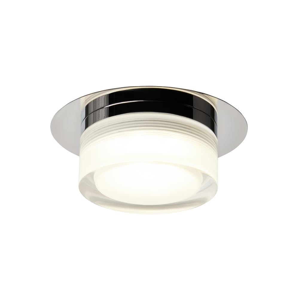 LITECRAFT Bolton Bathroom IP44 Rated LED Ceiling Light - Polished Chrome (1 Light, Ceiling Light)