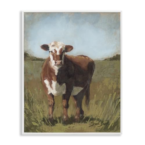 Cattle Countryside Field Farmhouse, 16 x 20 Inch Framed Giclée Print
